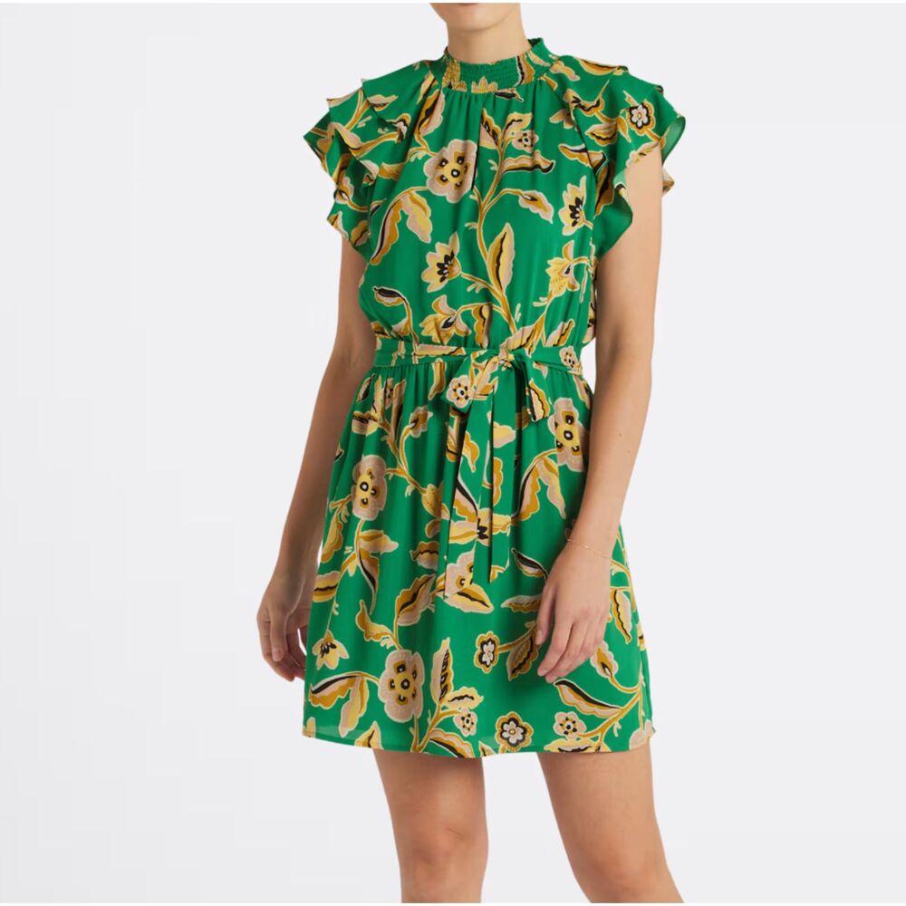 Les Serein Lisa Flutter Sleeve Dress